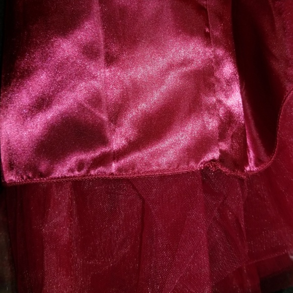 Women's High Waist A Line Midi/Knee Length Tulle - Picture 3 of 3